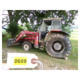 MF 383 W/1060 LOADER W/NEW BUCKET