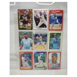 Bo Jackson baseball cards full sheet near mint