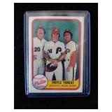 Phillies triple threat baseball card vintage