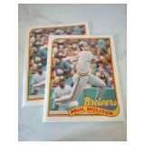 2 NOS Paul molitor Topps baseball card folders