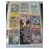 card binder full of vintage baseball cards near