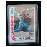 Pete Rose vintage Topps baseball card
