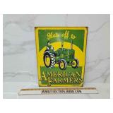 John Deere metal sign