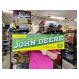9'x30' John Deere in Embossed Metal sign