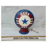 City gas globe lights up heavy
