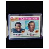 Vintage '77 Topps Walter Payton / OJ Simpson near