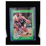 Larry Bird star reprint with facsimile auto