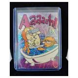 Vintage 93 Topps Ren and stimpy prism card