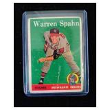 Vintage 1958 Topps Warren Spahn low grade