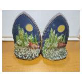 Cast iron bookends