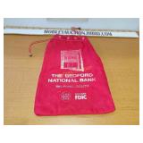 The Bedford national Bank Vintage money bag