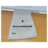 Vintage Deutsche Bundesbank money bag