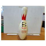 Autographed bowling pin unknown signatures