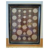 US 20th century type coin framed coin holder