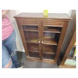 Antique glass door bookshelf