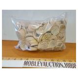 Huge bag full wooden pennies sun Bloomington