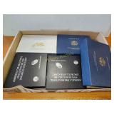 Empty coin set boxes