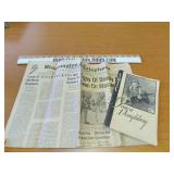 1940s Bloomington Indiana newspaper and doughboy