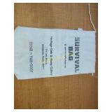 Vintage Survival bag heritage coin and stamp