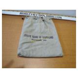 Vintage State Bank of Hammond Indiana money bag
