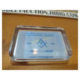 Freemason Bloomington Indiana paperweight