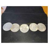 Five Eisenhower dollars some bicentennial