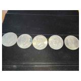 Five Eisenhower dollars some bicentennial