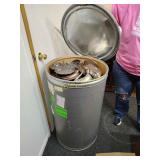 55 gallon drum full of silver plate