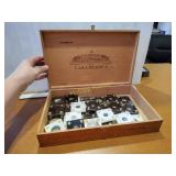 Capital coin holders and cig box