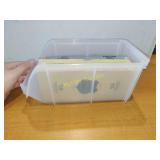 Plastic container and coin boxes