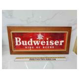 Vintage heavy wood Budweiser king of beer sign