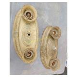 2 metal antique Victorian light fixtures