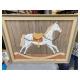 Vintage wood piece signed artwork