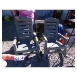 2 PLASTIC ROCKING CHAIRS