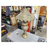 Unusual Brass lamp with brass lamp shade
