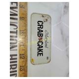 Vintage cereal metal license plates