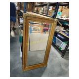 Large heavy beveled mirror