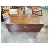 Antique carpenters tool box on wheels