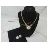 Antique necklace and earrings