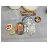 Badge and buttons