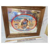 Rare Seagrams Globetrotters advertising mirrors