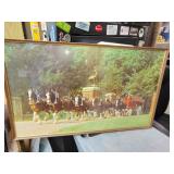 Budweiser framed photo large NO SHIPPING 31'x19'