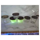 Antique fruit jars 2 glow with black light