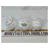 3 Vintage baseballs