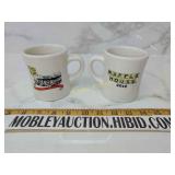Two waffle House heavy coffee cups