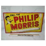 Vintage Philip Morris cig Sign made by stout sign