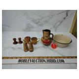 Misc lot salt & pepper pottery with Indian