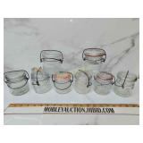 Vintage Ball jars with metal clamps