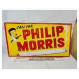 Vintage Stout tin embossed Philip Morris sign