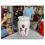 Black Americana ceramic butter churn NO SHIPPING